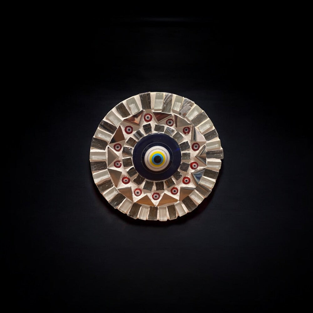 Raja Mosaic Round Ø10 cm white