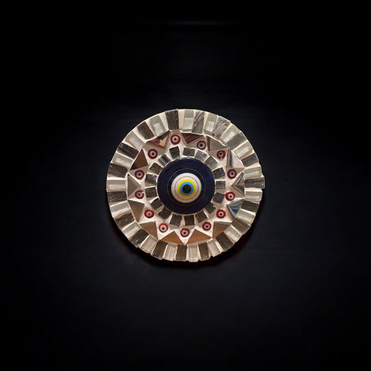 Raja Mosaic Round Ø10 cm white