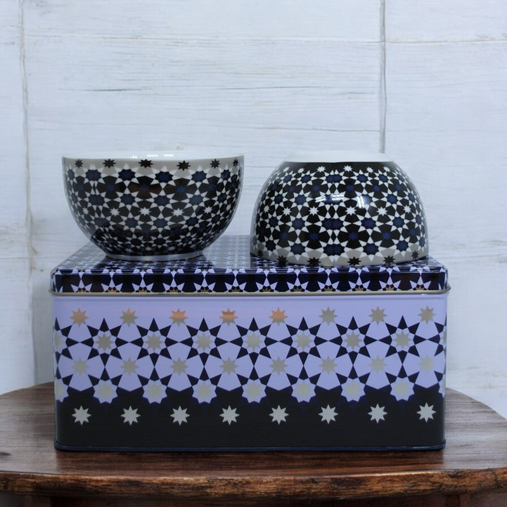 Tin box with 2 bowls Kaokab