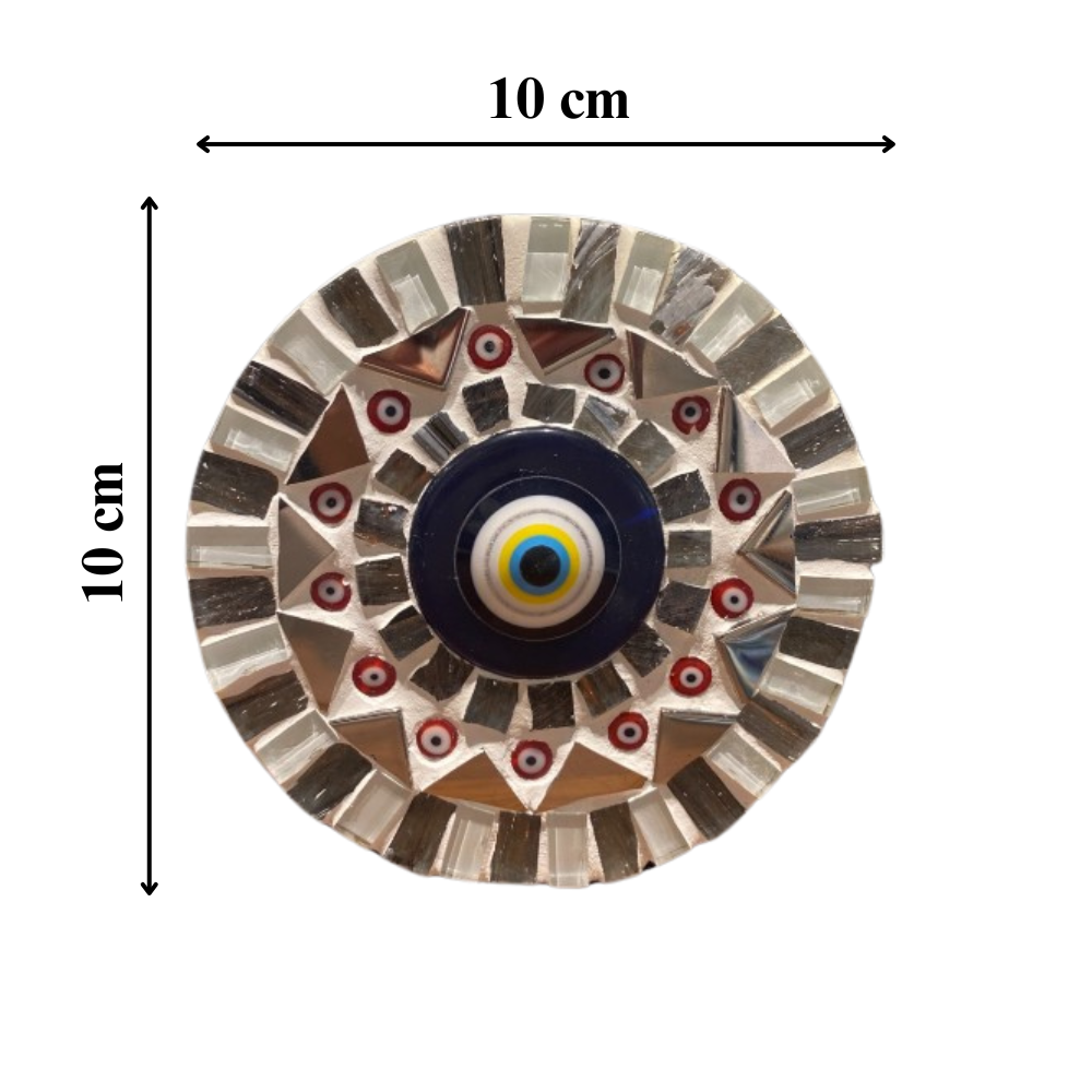 Raja's Mosaic White Round + Eye Small 10cm