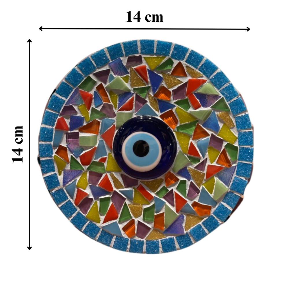 Raja's Mosaic Round + Eye Large 14cm Colorful mosaic