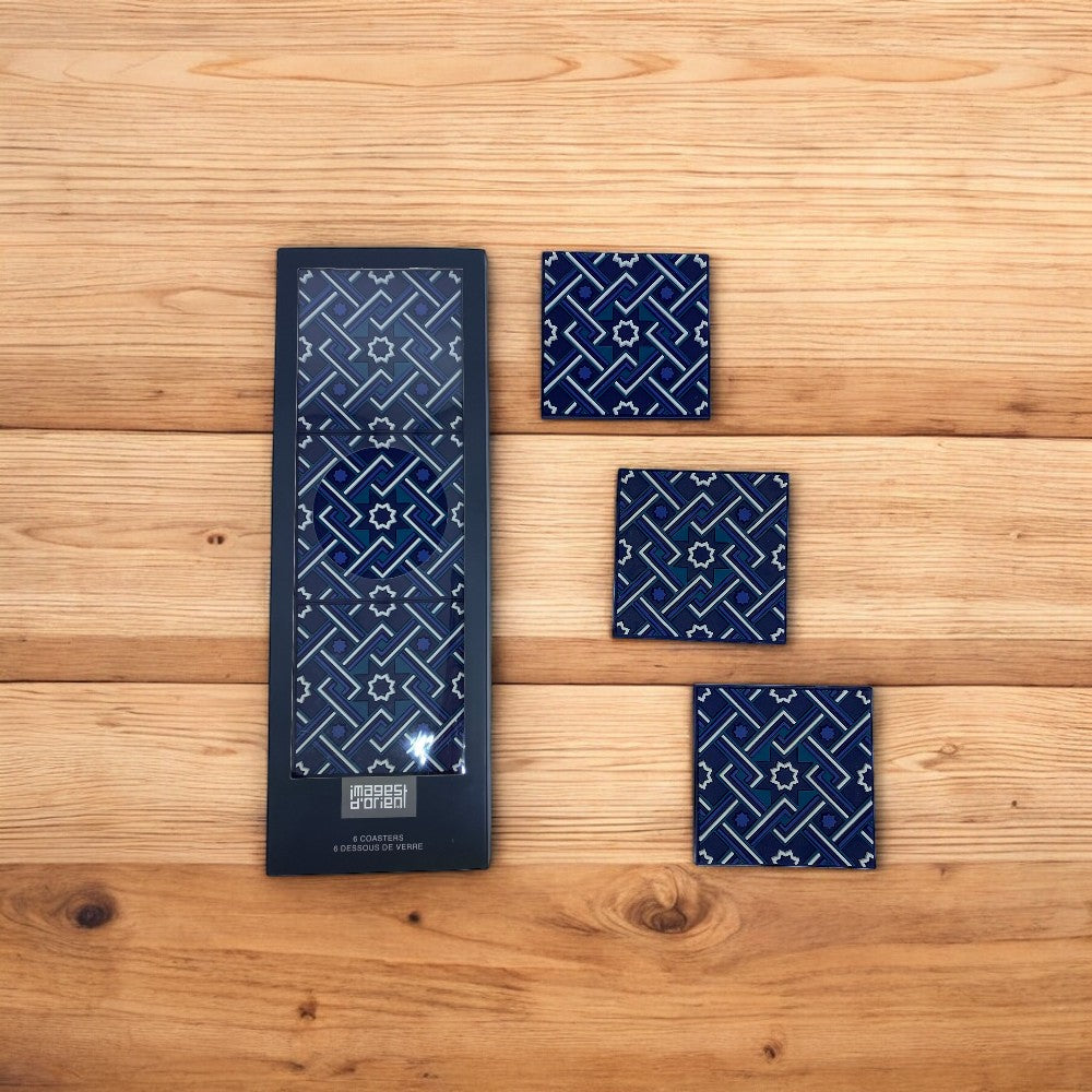 Set of 6 Coaster Matéa Navy