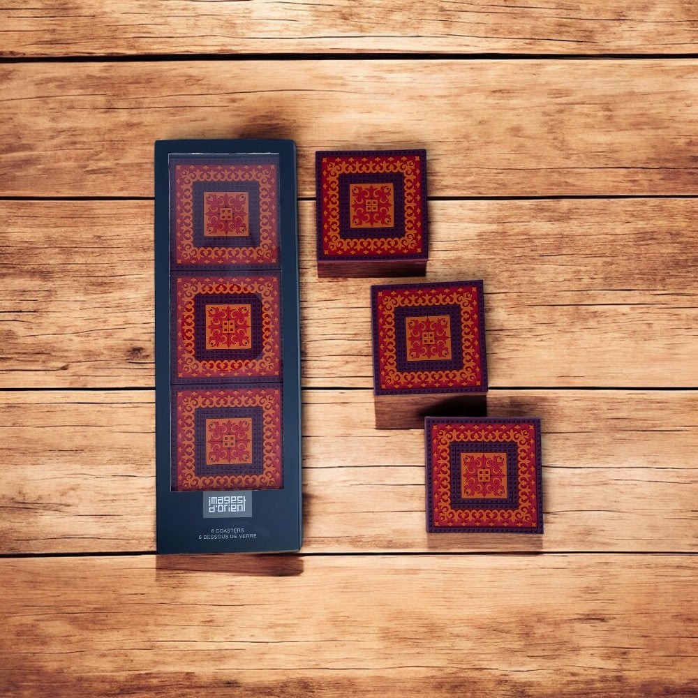 Set of 6 Coaster Sejjadeh Zen Feu