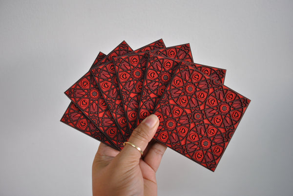 Set of 6 Coaster Kaléa Red