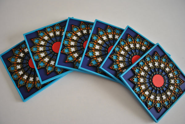Set of 6 Coasters Sursock Vitrail