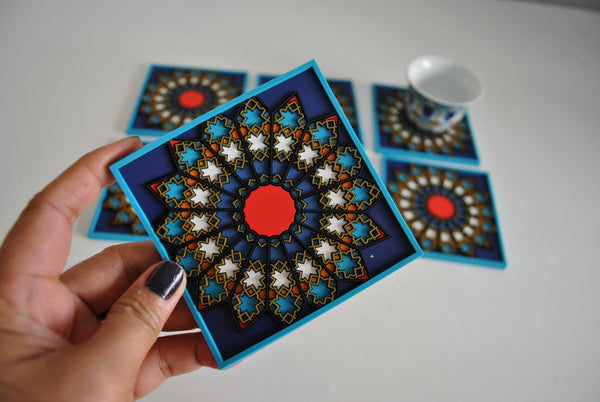Set of 6 Coasters Sursock Vitrail